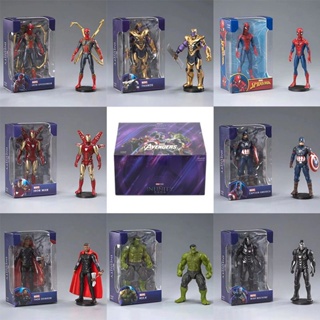 ฟิกเกอร์ The Avengers Iron Man Spider-Man God of Thundermk Captain America War Machine 13 ซม. ของเล่นสําหรับเด็ก