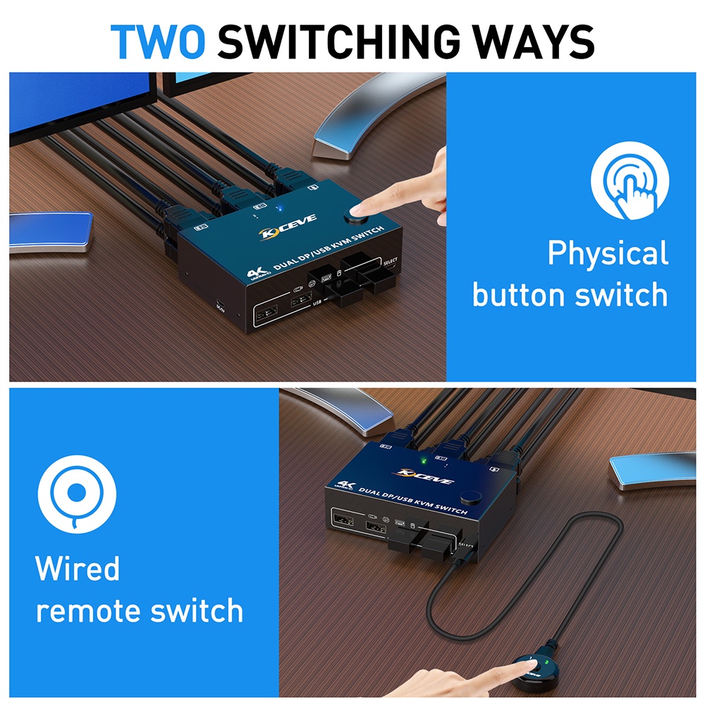 สวิตช์-dp-usb-kvm-คู่-8k30hz-2-อุปกรณ์แชร์คอมพิวเตอร์-usb-สําหรับเครื่องพิมพ์เมาส์-คีย์บอร์ด-พร้อมเอาท์พุต-2-dp-moniter