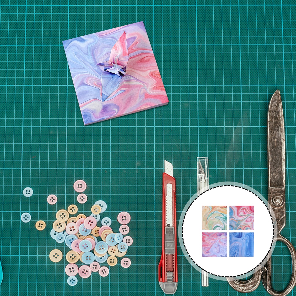 Paper Origami Folding Diy Craft Colored Square Colorful Handicraft