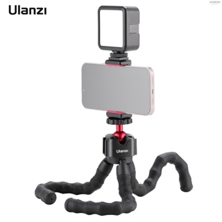 Ulanzi ชุดอุปกรณ์ถ่ายทําภาพยนตร์สมาร์ทโฟน Vlog พร้อมขาตั้งกล้อง 5500K ไฟวิดีโอ LED ขนาดเล็ก ที่วางโทรศัพท์ พร้อมเมาท์ Cold Shoe สําหรับ Vlog ถ่ายทอดสด