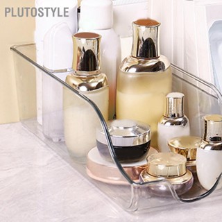  PLUTOSTYLE ถังเก็บของพลาสติกใสตู้เย็นออแกไนเซอร์ถังขยะในครัวเรือนหูคู่กล่องเก็บของโปร่งใส PET ตะกร้าตั้งโต๊ะ