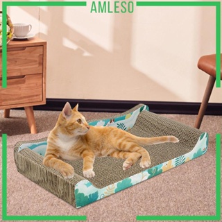 [Amleso] เตียงนอน แบบกระดาษแข็ง ป้องกันรอยขีดข่วน สําหรับสัตว์เลี้ยง แมว ในร่ม