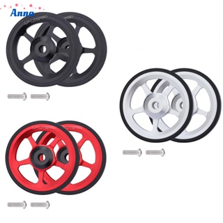 【Anna】Aluminum Alloy Easy Wheel with Hollow Design and M6 Bolt for Brompton Folding Bike Rear Rack