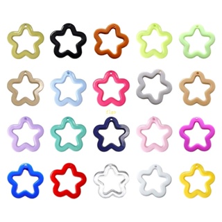 Flgo จี้อะคริลิค รูปดาว 20 สี สําหรับทําเครื่องประดับ สร้อยคอ สร้อยข้อมือ DIY