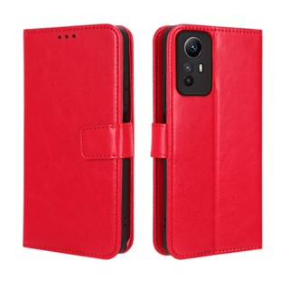 เคสโทรศัพท์หนัง PU ฝาพับ พร้อมช่องใส่บัตร ตั้งได้ สําหรับ Redmi Note 12S Redmi Note 12S