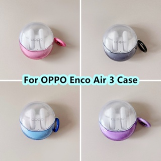 【คุณภาพสูง】เคสหูฟังนิ่ม แบบใส ไล่โทนสี กลิตเตอร์ สําหรับ OPPO Enco Air 3 OPPO Enco Air 3