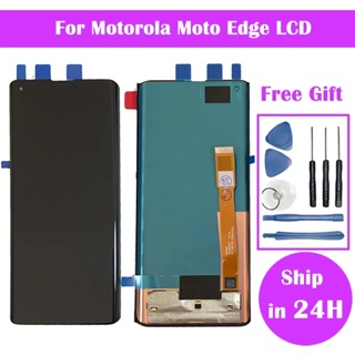 Super แผงหน้าจอสัมผัส LCD Xt2061-3 สําหรับ Motorola Moto Edge Display Xt2063-3