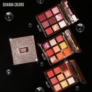 ❤️❤️ ซีเวียน่า พาเลททาตา 9 สี Sivanna Colors Diamond Rose Essence Oil 9-Color Eyeshadow