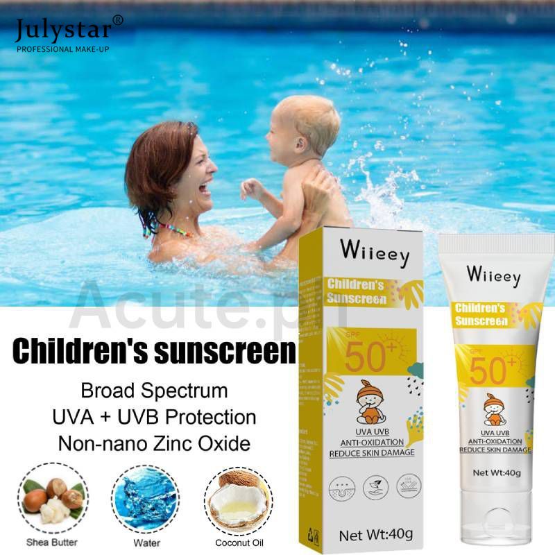 julystar-spf50กันแดดสำหรับทารกและเด็กทารกใบหน้าร่างกายครีมกันแดดอ่อนโยนและไม่ระคายเคืองสดชื่นผิวครีมป้องกันร่างกาย