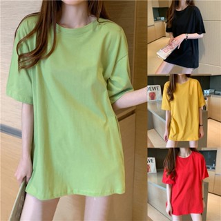 【Tshirt Oversized】เสื้อยืดคอกลม แขนสั้น ทรงหลวม โอเวอร์ไซซ์ แฟชั่นฤดูร้อน 150 กก.