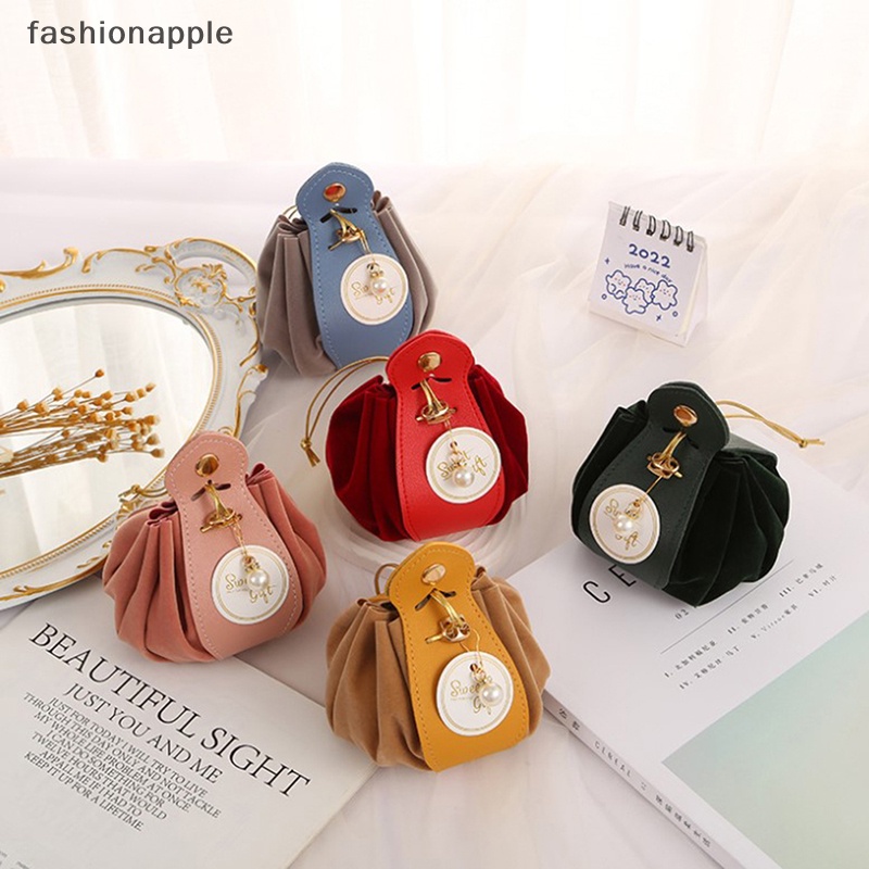 fashionapple-ถุงผ้าสักหลาด-แบบหูรูด-สําหรับใส่เครื่องประดับ-ลูกอม-งานแต่งงาน-พร้อมส่ง