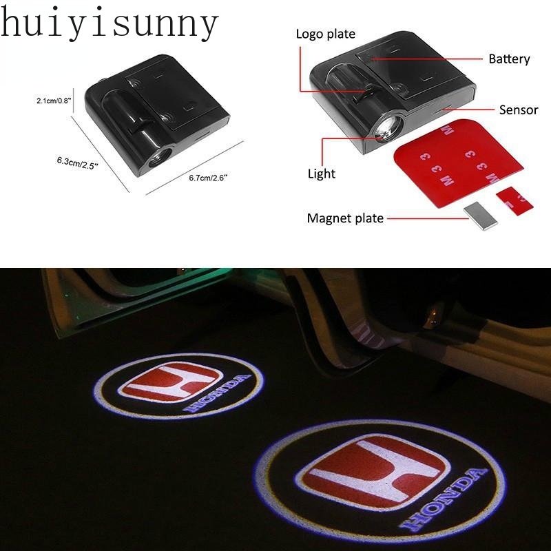 hys-โคมไฟโปรเจคเตอร์-led-โลโก้-welcome-light-อุปกรณ์เสริม-สําหรับ-honda-city-jazz-civic-crv-jazz-fit-accord-hrv-2-ชิ้น