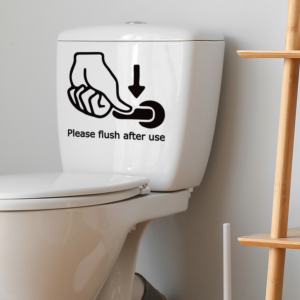 สติกเกอร์-pvc-ลาย-please-flush-after-use-slogan-กันน้ํา-มีกาวในตัว-สําหรับติดตกแต่งผนังห้องน้ํา