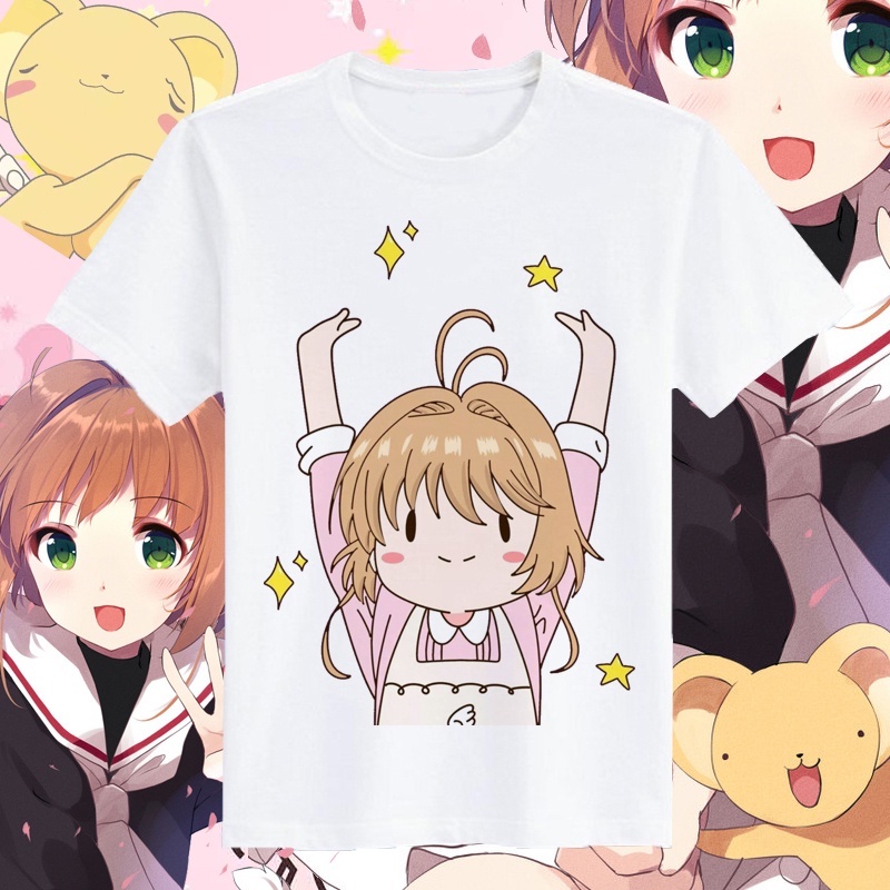 card-captor-sakura-น่ารักมากๆ-ลายสกรีนคมชัด-unisexอนิเมะเสื้อยืด-เสื้อผ้า