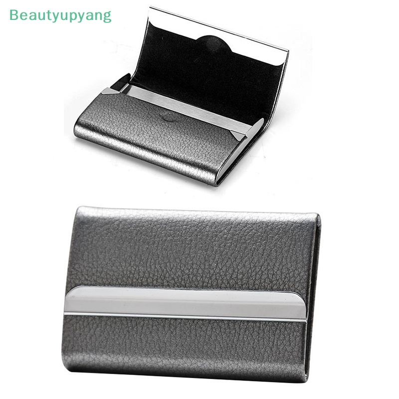 beautyupyang-ใหม่-ซองใส่นามบัตร-สเตนเลส-หนัง-pu-แฟชั่น-ที่ใส่บัตรประชาชน-กล่องโลหะ-ที่ใส่นามบัตร-ที่ใส่นามบัตร-ของขวัญ-กล่องนามบัตร-เครื่องเขียน