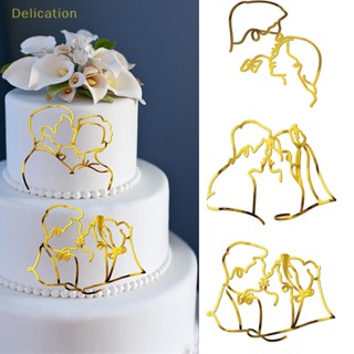 [Delication] ท็อปเปอร์อะคริลิค สีทอง สไตล์มินิมอล สําหรับตกแต่งเค้กวันเกิด