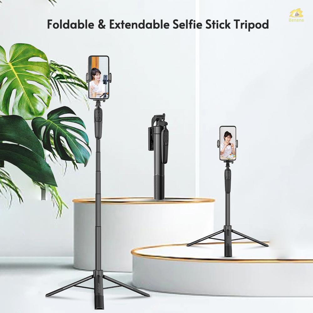 spbpth-andoer-a65-ขาตั้งกล้องไม้เซลฟี่-อะลูมิเนียมอัลลอย-ขยายได้-160-ซม-พร้อมรีโมตชัตเตอร์-สําหรับ-vlog-selfie-live-streaming