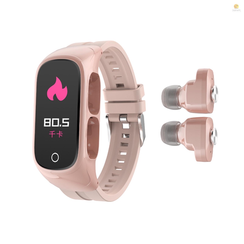 Tosw)2-in-1 สมาร์ทวอทช์ TWS บลูทูธ 5.0 นับแคลอรี่ วัดอัตราการเต้นของ ...