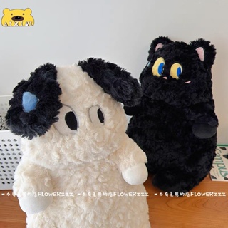 AIXINI 40cm ตุ๊กตาแมวดำ ตุ๊กตาสุนัข ตุ๊กตากระต่าย ตุ๊กตาการ์ตูนสัตว์ หมอนตุ๊กตา ของเล่นเด็ก ของขวัญวันเกิด หมอนโซฟา