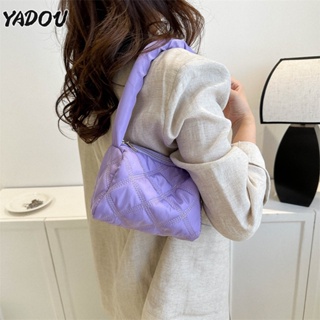 YADOU กระเป๋าสะพายข้างผู้หญิงแฟชั่นขนาดเล็กสดสไตล์ตะวันตกเรียบง่ายสบาย ๆ กระเป๋าสะพายข้างใต้วงแขน