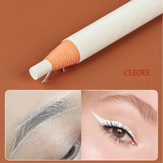 CLEOES ดินสอเขียนคิ้วสีขาว Hardcore สีขาว ติดทนนาน แปรงเขียนคิ้วผู้หญิง Microblading ปากกามาร์กเกอร์ เครื่องสําอางแต่งหน้าเครื่องมือปากกาสักถาวร