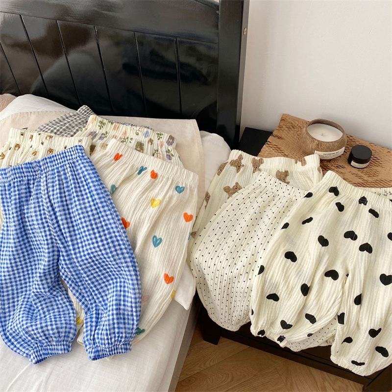 2023-boys-and-girls-spring-and-summer-new-broken-flower-knickers-baby-loose-casual-trousers-korean-version-wear-anti-mosquito-pants