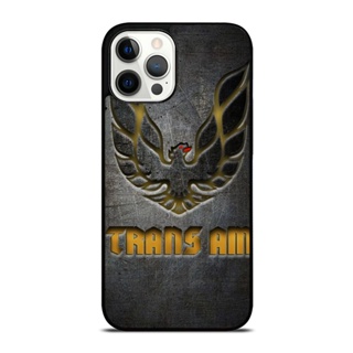 เคสโทรศัพท์มือถือ กันตก ป้องกัน ลายโลโก้ Pontiac Trans Am Plate สําหรับ IPhone 14 Plus 13 Pro Max 12 Mini X