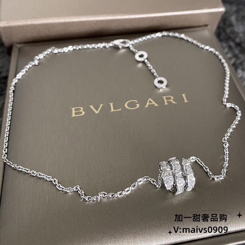 พร้อมส่ง-bvlgari-สร้อยคอ-จี้รูปกระดูกงู-ประดับเพชร-สีขาว-สีทอง-สําหรับผู้หญิง