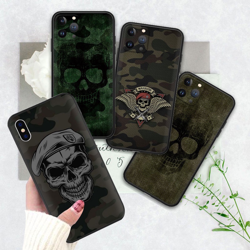 เคสโทรศัพท์มือถือ-ซิลิโคนนุ่ม-ลายพราง-กะโหลกศีรษะ-สําหรับ-huawei-p10-lite-p20-lite-2018-p20-lite-2019-p20-pro-p30-lite-p30-pro-7e13