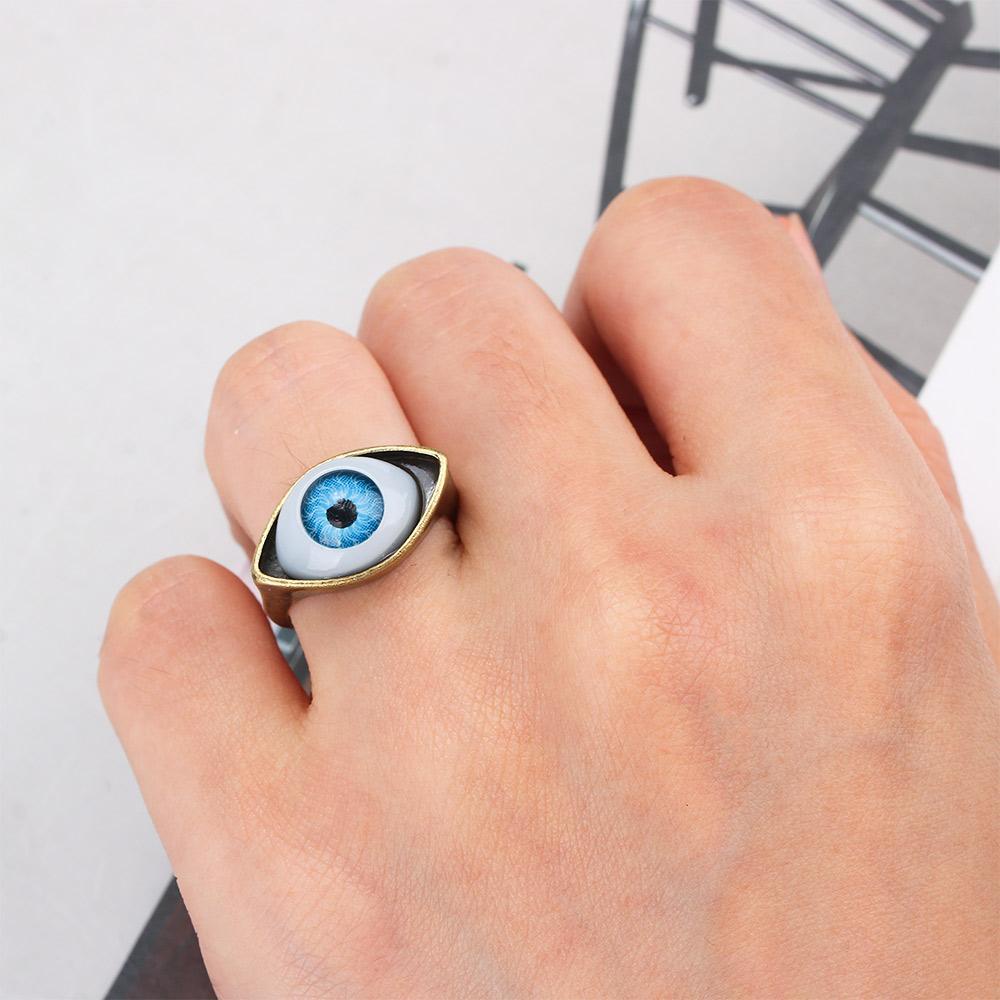 ahour-แหวนตา-เครื่องประดับ-สไตล์วินเทจ-สีน้ําตาล-สีฟ้า-โกธิค