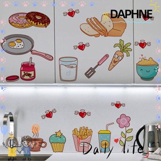 Daphne สติ๊กเกอร์ไวนิลลายการ์ตูนผลไม้ Diy สําหรับติดตกแต่งผนังห้องครัวตู้เย็น