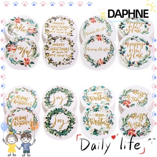 Daphne ป้ายแท็กกระดาษลายคริสต์มาสซานตาคลอสสําหรับตกแต่งต้นคริสต์มาส 100ชิ้น