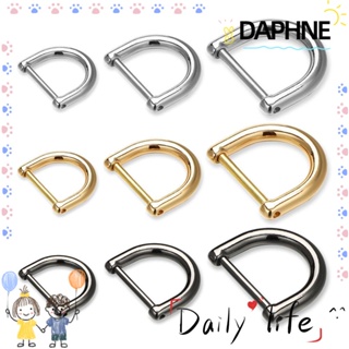 Daphne หัวเข็มขัดโลหะ รูปตัว D แบบถอดได้ หลากสี สําหรับสายคล้องกระเป๋าหนัง กระเป๋าสะพายไหล่ DIY