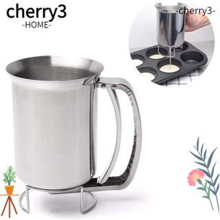 CHERRY3 เครื่องจ่ายแป้งแพนเค้ก แป้งโดว์ คัพเค้ก สเตนเลส แบบพกพา 800 มล.