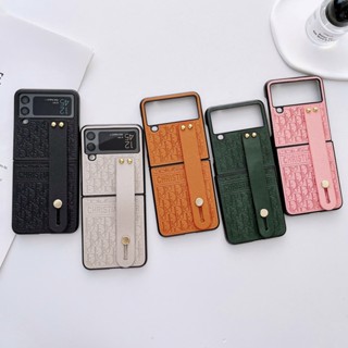 เคสโทรศัพท์ แบบฝาพับ พรีเมี่ยม สําหรับ Samsung Galaxy Z Flip 4 Z Flip 3 Premium Samsung Z Flip4 Z Flip3