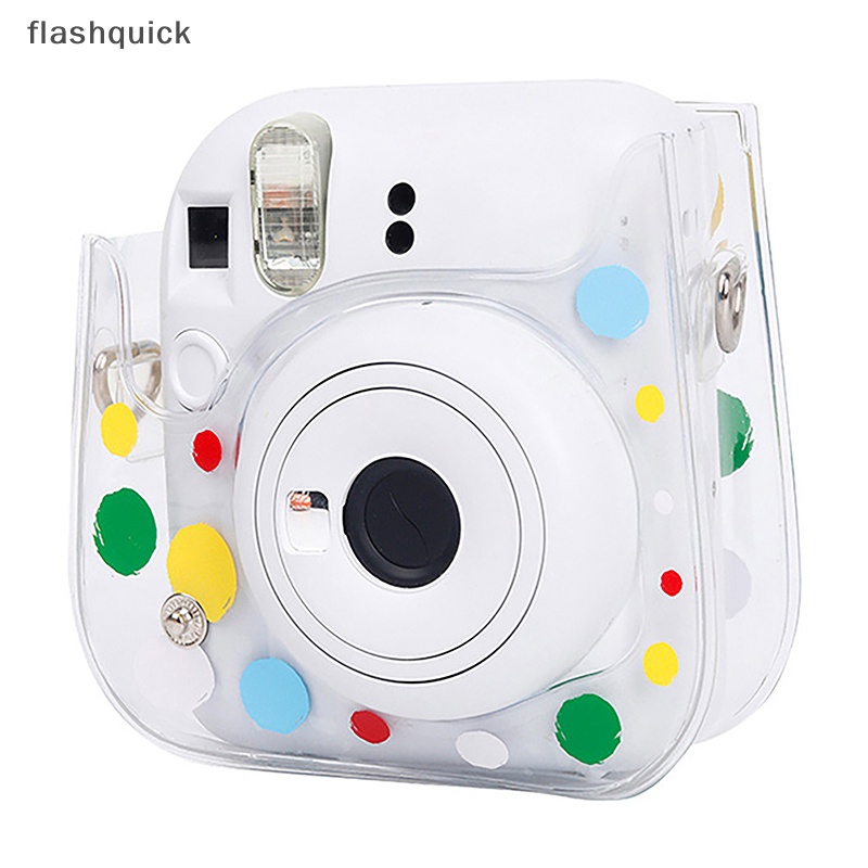 flashquick-เคสกระเป๋า-pvc-ลายจุด-สําหรับกล้องโพลารอยด์-instax-mini-12-11-1-ชิ้น