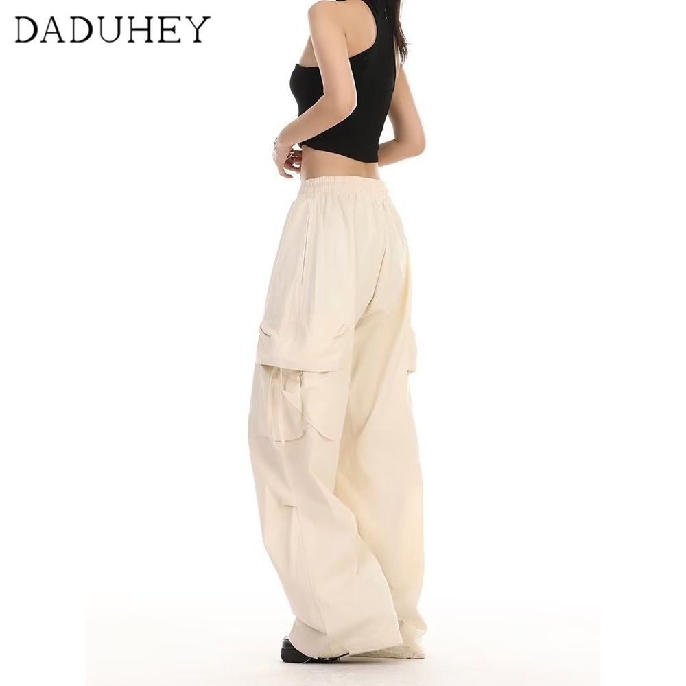 daduhey-women-american-style-retro-overalls-high-waist-loose-wide-leg-multi-pocket-loose-fashion-ice-silk-cargo-pants