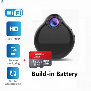 กล้องมินิ HD Wifi Baby Monitor การเฝ้าระวังความปลอดภัย Night Vision กล้องวิดีโอ Ip Cam Audio Video Recorder Support Lights Out Video 【bluey】