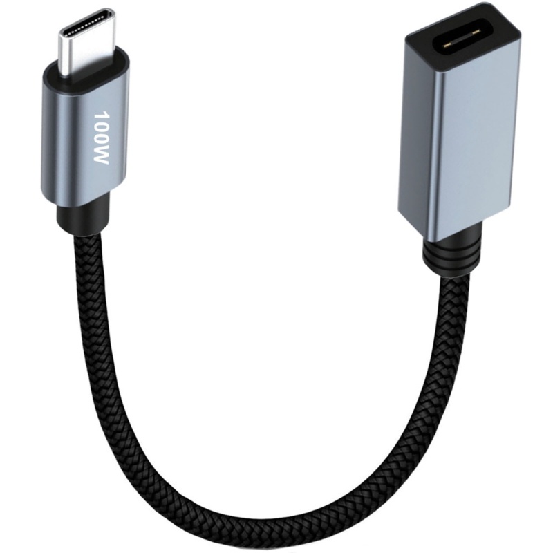 cre-สายเคเบิลต่อขยาย-usbc-480gbps-100w-usb-type-c-ตัวผู้-เป็นตัวเมีย-ไนล่อน-ชาร์จเร็ว