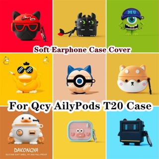 【พร้อมส่ง】เคสหูฟัง แบบนิ่ม ลายการ์ตูนมังกร สําหรับ Qcy AilyPods T20 Qcy AilyPods T20