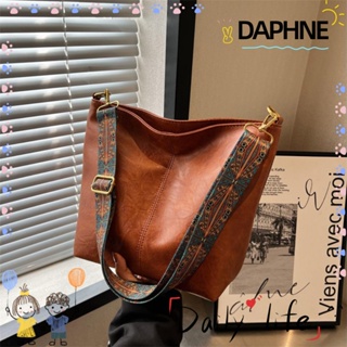 Daphne กระเป๋าสะพายข้าง หนัง PU ทรงบักเก็ต กันน้ํา จุของได้เยอะ สําหรับผู้หญิง
