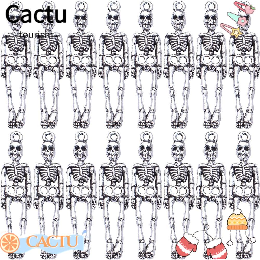 cactu-จี้รูปกะโหลกศีรษะ-สีเงิน-สไตล์ทิเบต-สําหรับทําเครื่องประดับ-ต่างหู