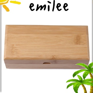 Emilee กล่องใส่แว่นตา แบบไม้ ทรงสี่เหลี่ยม แฮนด์เมด