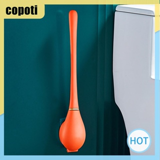 Copoti แปรงซิลิโคนทําความสะอาดห้องน้ํา ด้ามจับยาว ยืดหยุ่น สําหรับบ้าน