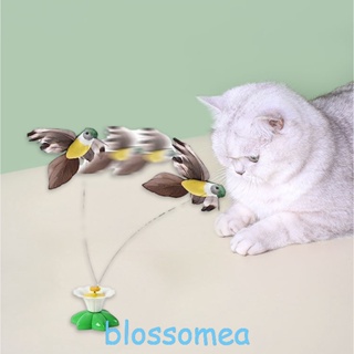 Blossomea ของเล่นแมว แบบโต้ตอบ 360° รถของเล่น รูปผีเสื้อ หมุนได้ ใช้แบตเตอรี่ สําหรับแมวเต้นรํา