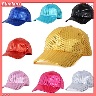 【 Bluelans 】หมวกเบสบอล ประดับเลื่อม กลิตเตอร์ ปรับได้ สําหรับผู้หญิง และผู้ชาย