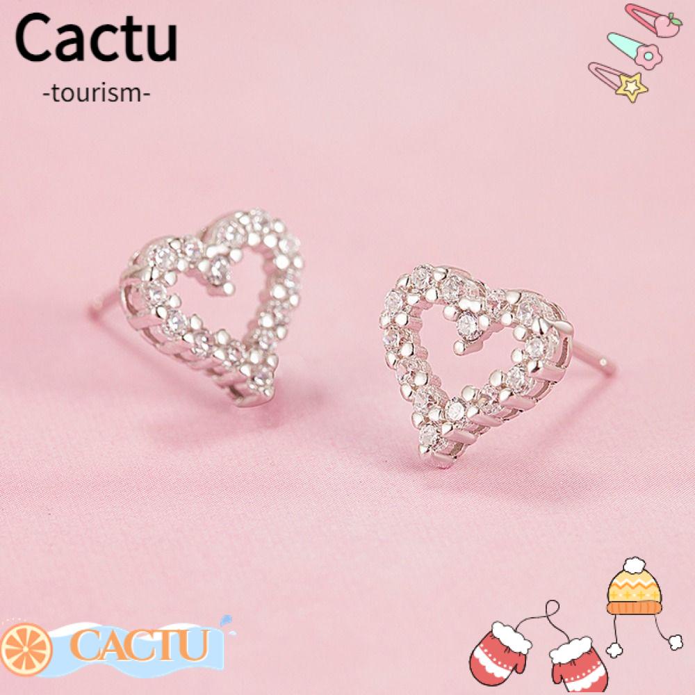 cactu-ต่างหูสตั๊ด-รูปหัวใจ-ประดับคริสตัล-พลอยเทียม-ขนาดใหญ่-แฮนด์เมด-แวววาว-แฟชั่นสําหรับผู้หญิง