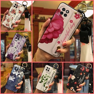 Flower Phone Holder Phone Case For Itel S23/S665L ring Soft case Back Cover Fashion Design Kickstand Waterproof Silicone