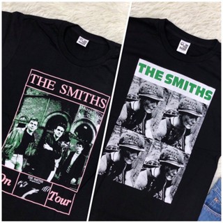 เสื้อยืดผ้าฝ้ายพิมพ์ลายขายดี เสื้อวง The Smiths พิมพ์หน้า-หลัง