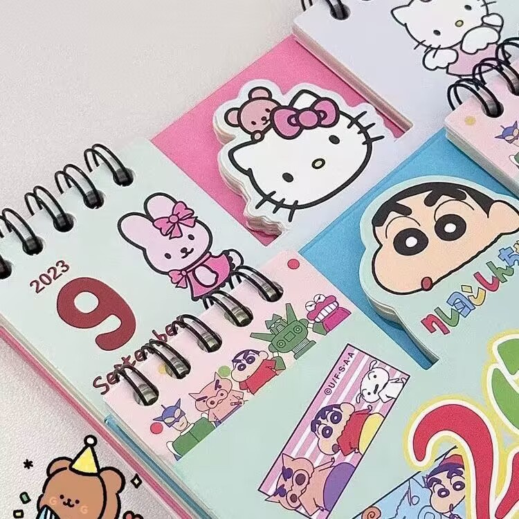 sanrio-ปฏิทินตั้งโต๊ะ-ลายการ์ตูนชินจังเมโลดี้-kt-น่ารัก-2024-สําหรับตกแต่งสํานักงาน-นักเรียน